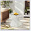 Table de bout d'extérieur en ciment pour patio, jardin, table d'appoint moderne en faux terrazzo, petite table d'appoint ronde, utilisation intérieure et extérieure