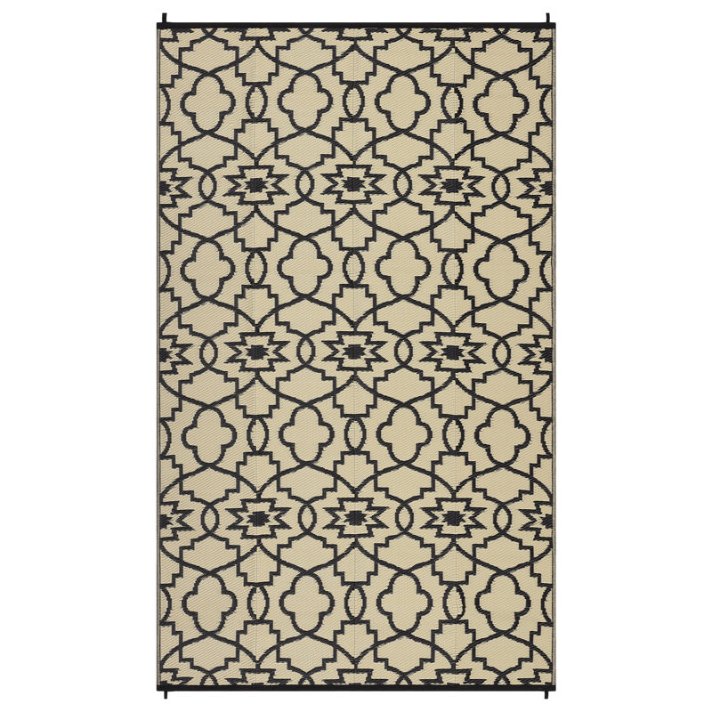 Outdoor Rug Reversible Plastic Straw Rug RV Mat, Indoor Outdoor Carpet for Patio, Camping, Balcony, Deck, Backyard