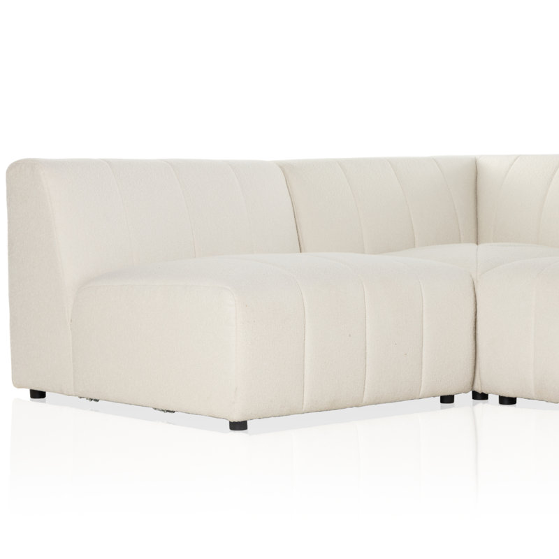 Langham 157" Wide Symmetrical Modular Sectional, Right Hand Facing, Fayette Cloud Polyester