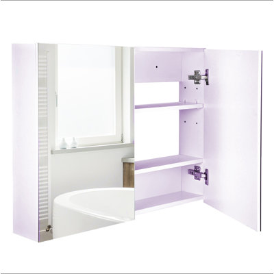 Miroir de salle de bain mural à double porte
