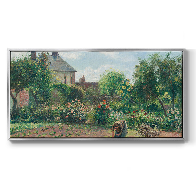 «Landscape Series» -CCCLLXXIV- Toile tendue avec châssis tendue, prête à être accrochée, H 17 po x l 33 po, Argent argent