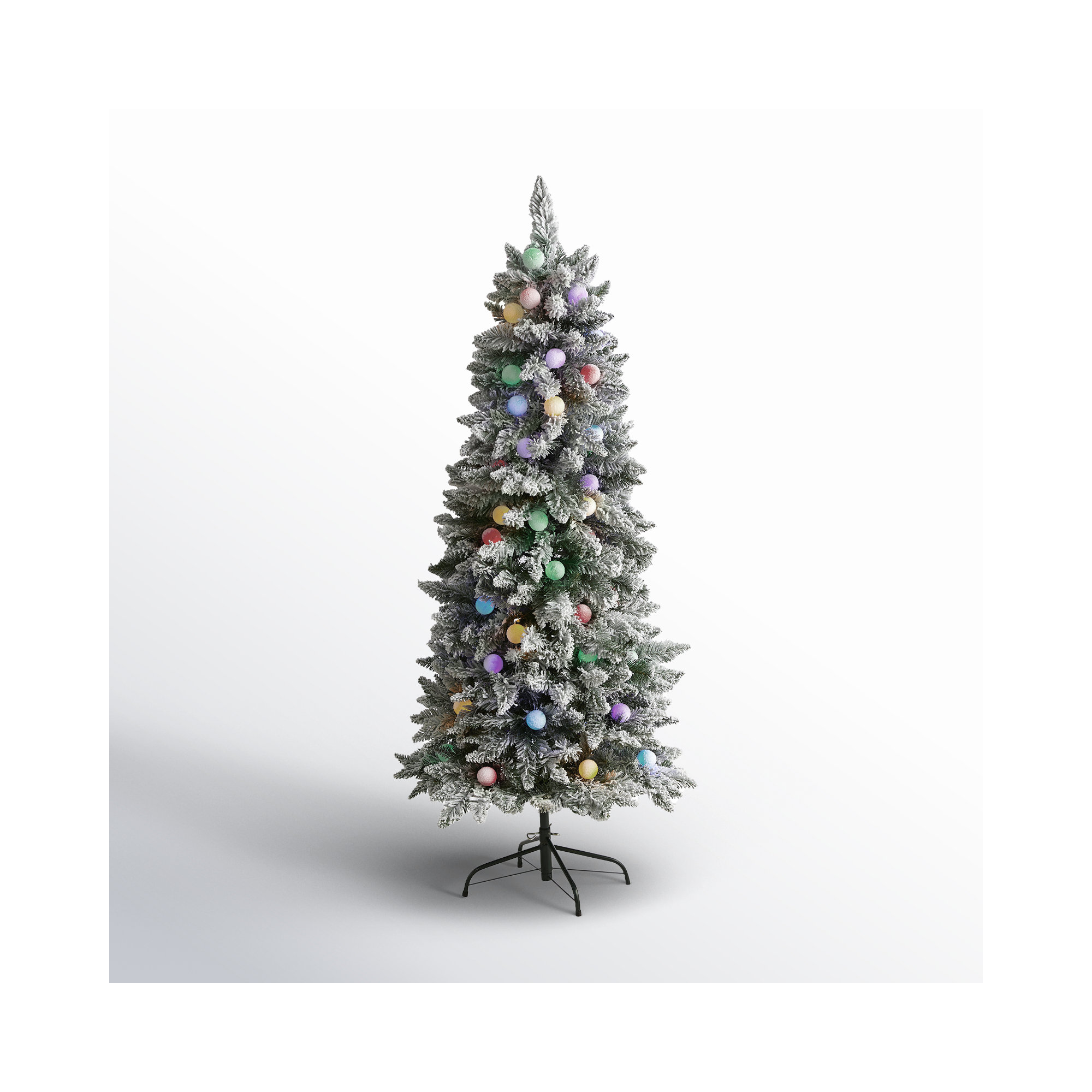 Artificial Fir Christmas Tree with Color & Clear Lights, 5' H