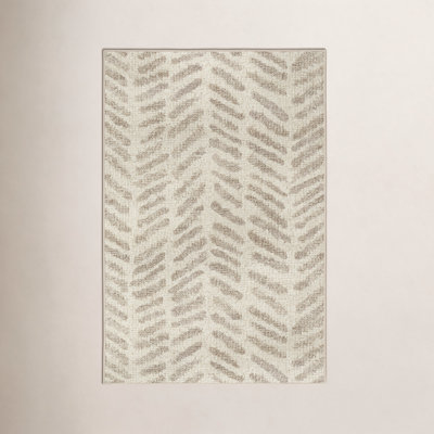 Rowley Grey Machine Printed Washable Rug