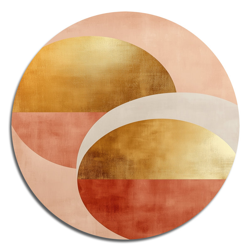 Irada - Décoration murale abstraite moderne transitionnelle ronde en métal, L 29 po x H 29 po