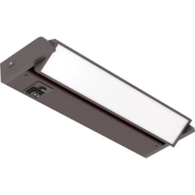 Inlight 12-inch Swivel LED Under Cabinet Lights, Glass Lens, Selectable White 2700K/4000K/5000K, Dimmable with Wall Dimmers, Bronze Finish, IN-0202-1-BZ