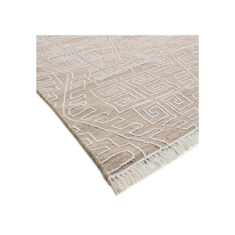 Sayulita Southwestern Area Rug in Heathered Natural/Ivory, Rectangle 8' x 10'