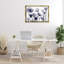 «Dusk Delight Blue Florals», art mural sur toile flottante grise, design par Albert Koetsier-843189531-844034378