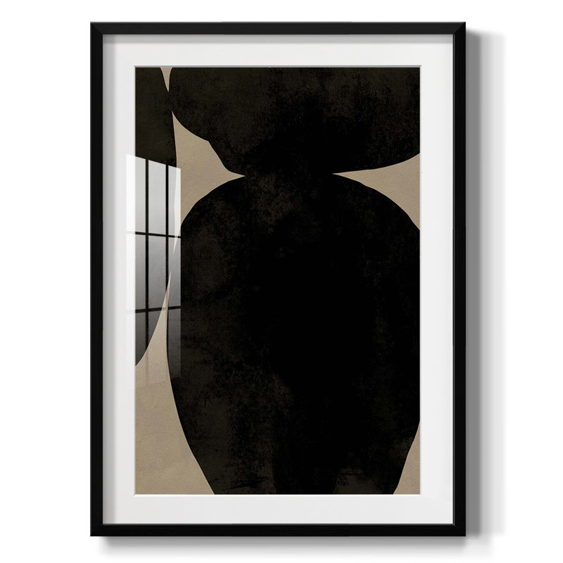 Heirloom Orbs II, Blanc, Papier avec cadre noir, H 20 po x l 16 po