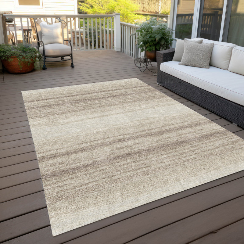 Nira Ivory Washable Indoor-Outdoor Rug - , 3' x 5'