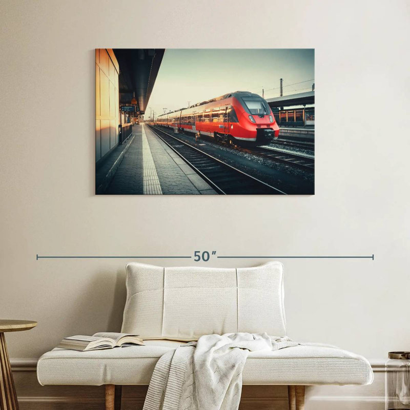 Mehar Red Train, 26" H x 39" W