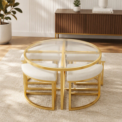 Tempered Glass Top Coffee Table