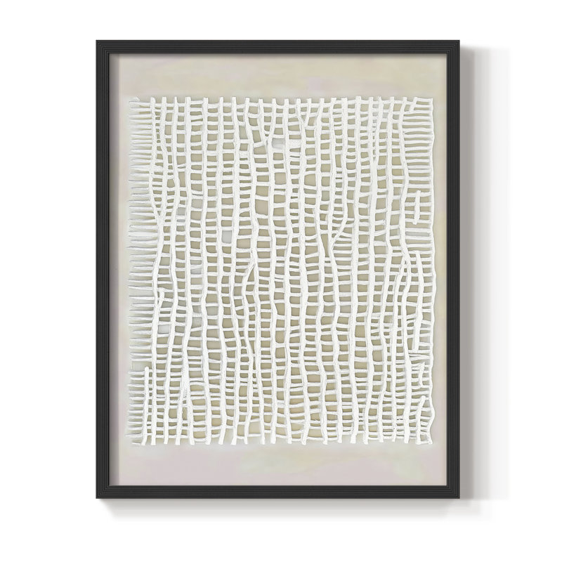 Impression abstraite encadrée, prête à être suspendue, fabriquée aux États-Unis, H 10 po x l 8 po, Noir
