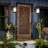 Naresh 1-Light Lantern Sconce with Matte Black and Barnwood accents
