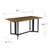 Adams 31.5 " Extendable Rectangular with Iron Base Dining Table-767100358
