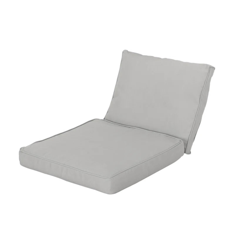  Ensemble de coussins de fauteuil club Honolulu, coussins de dossier et de siège, tissu hydrofuge, argent, 1, Argent argent