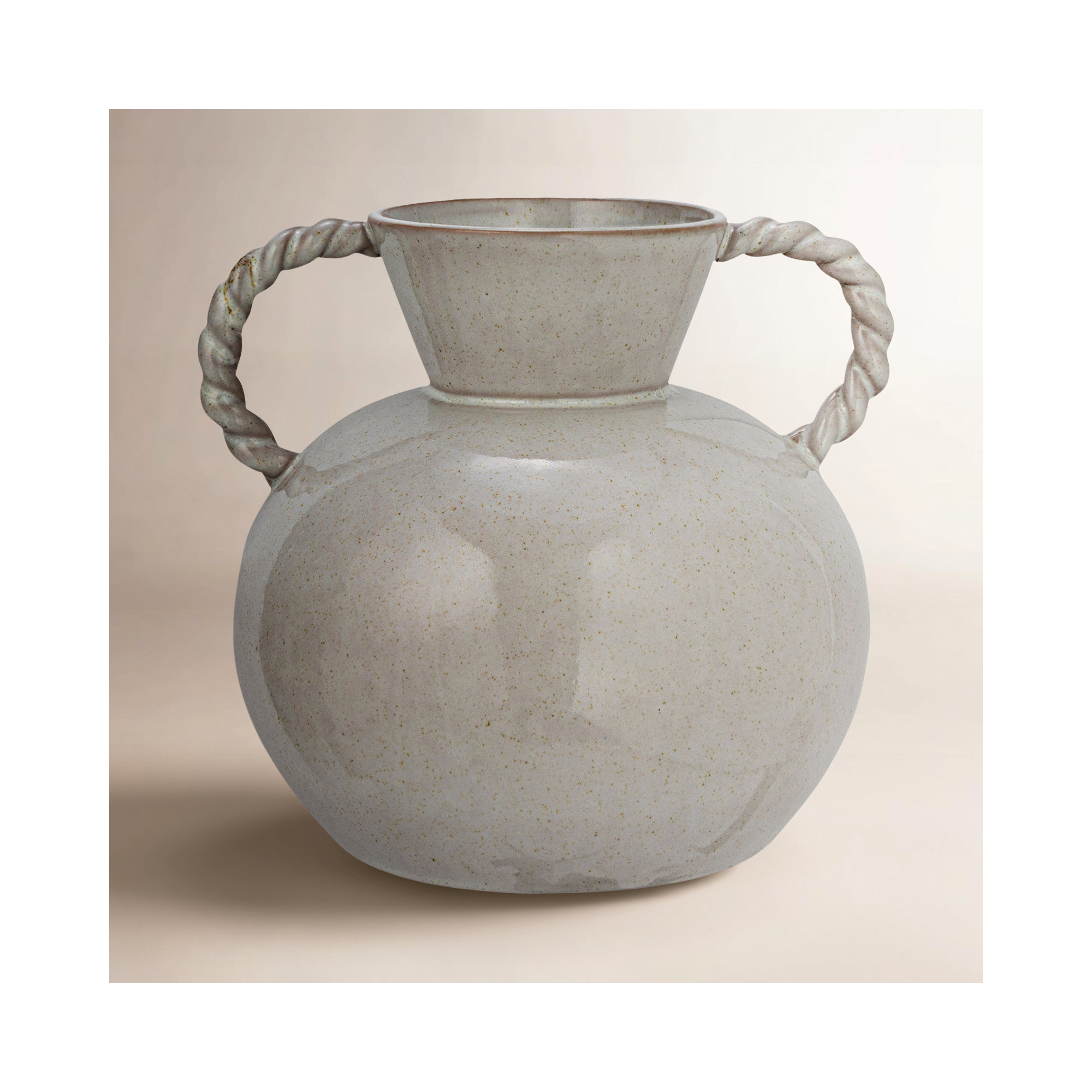 Natalina 8.5'' Stoneware Table Vase, Cream