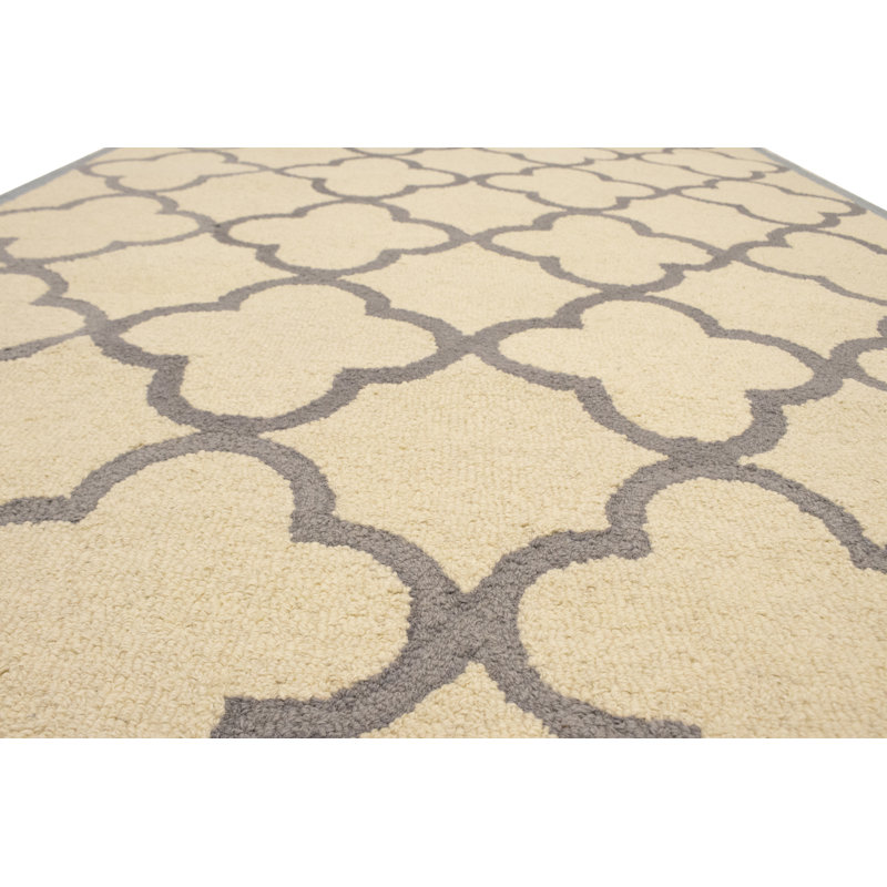 Tapis oriental crème et taupe 5X8