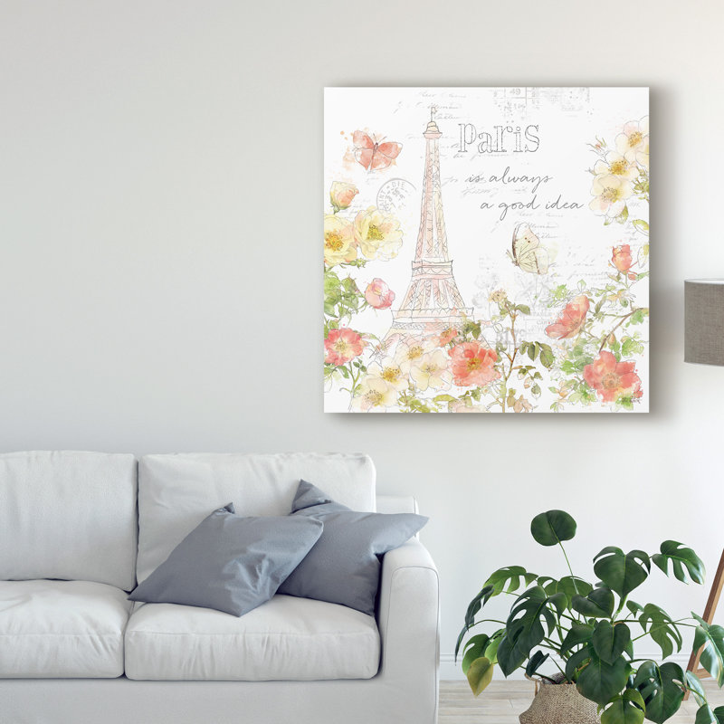 « painting paris iii », art textuel sur toile tendue, H 14 po x l 14 po x P 2 po