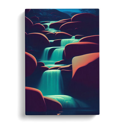 Digital Stream - Wrapped Canvas Print