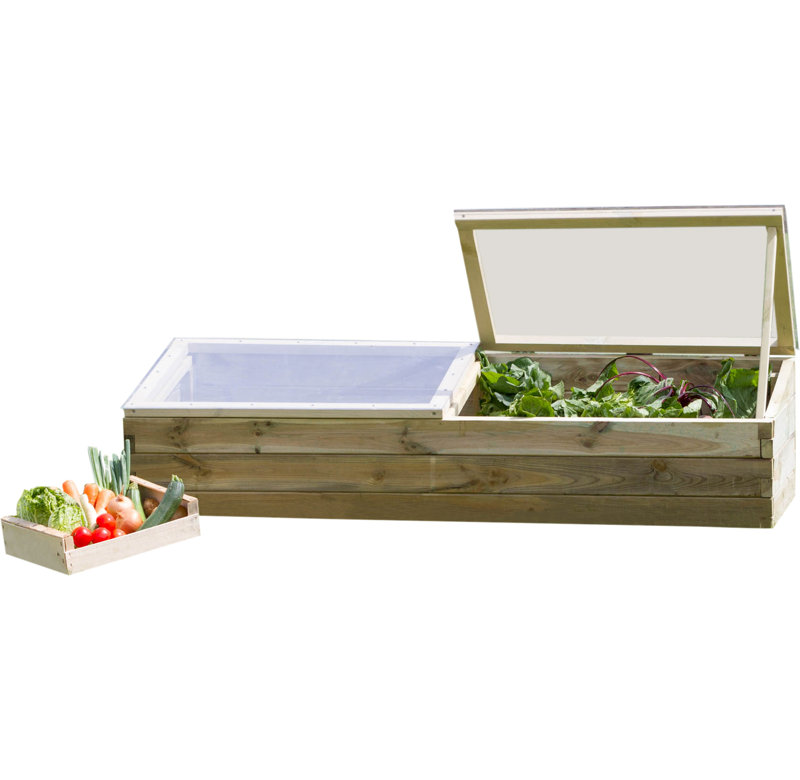 Hubbardston 1.7m W x 0.6m D Cold Frame Greenhouse