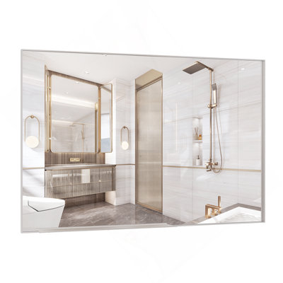 Oversized Modern Rectangle Bathroom Mirror
