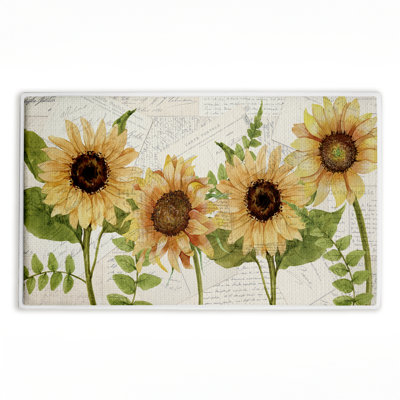 Tapis de bain et tapis de bain Sunflowers & Vintage