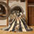 Machine Washable Pantelie Bold & Eclectic Modern Starburst Rug in Brown – LightBrown Binding-839628110