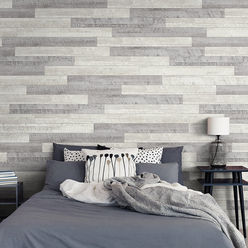 5" x 46.5" Peel and Stick Wall Paneling in Brown (12-pack) (Set of 12) Renoboard 