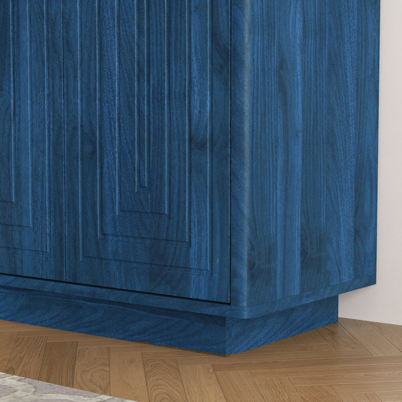 Buffet cannelé 55 po avec tablettes réglables, Blue