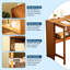 Bureau en bambou pliable pour bureau pour petits espaces