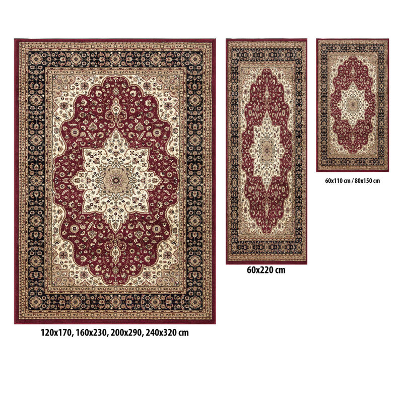 Non Slip Large Traditional Rugs Living Room Bedroom Carpet Hallway Runner Rug, Runner 80 x 300cm