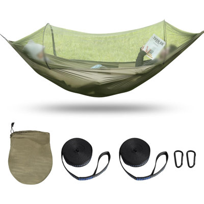Portable Camping Hammock With Mosquito Net, Double Hammock Tent With Tree Straps For Adults Outside Hiking Camping Travel, Hold Up To 440 LBS