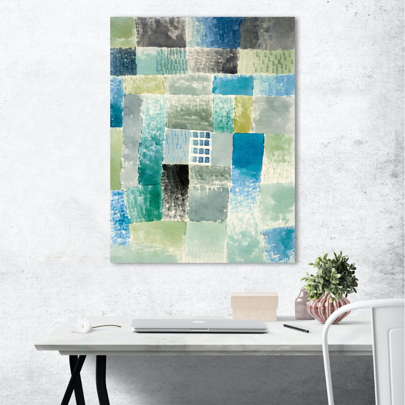First House In A Settlement by Paul Klee - Wrapped Canvas Print, 80cm H x 60cm W x 4cm D