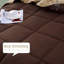 Ensemble d'édredon en duvet synthétique 3 pièces - édredon toutes saisons réversible avec deux taies décoratives - housse de couette matelassée avec languettes de coin - surpiqué - ultra doux et moelleux-1397496172-1397496173