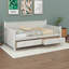 Lit de jour simple avec 2 grands tiroirs Rhonnie, structure en forme de X-640994337