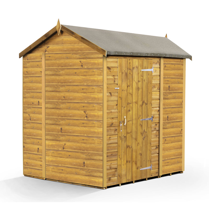 Modular Apex Garden Shed No Windows, 220cm H x 187cm W x 180cm L, No