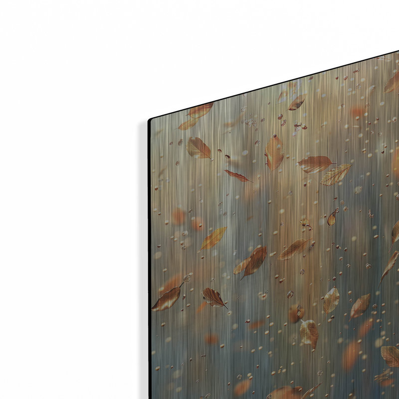 Art mural en métal «Autumn Shower» par r3darch0n, H 12 po x l 12 po