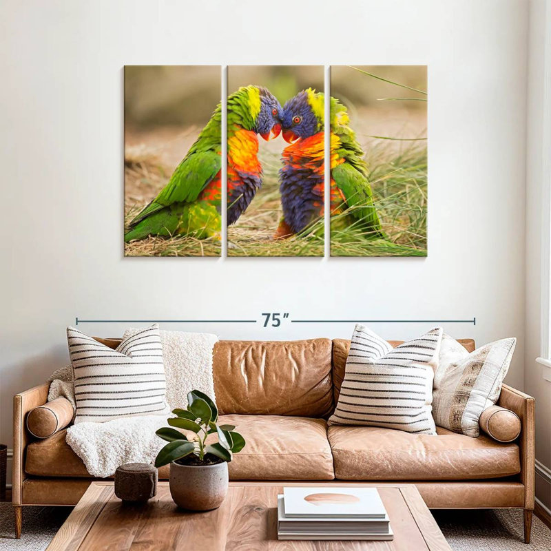 Brampt Rainbow Lorikeet Mates, 36" H x 57" W