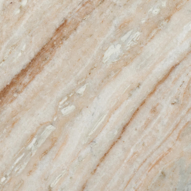 Yantarni Marble Plinth Accent Table, Brown/White