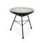 Table d'appoint en verre trempé - Mobilier d'extérieur moderne noir