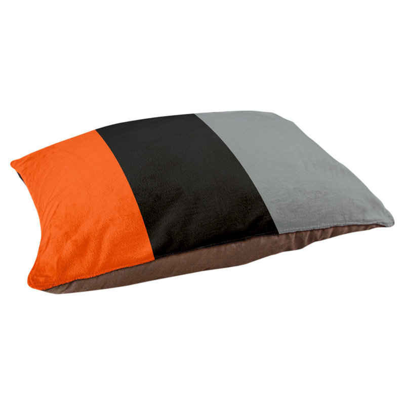 Coussin pour chien hockey Las Vegas, Petit (l 28 po x P 18 po x H 9,5 po), Orange / noir / argent