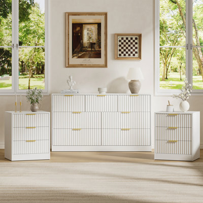 3-Piece 7-Drawer Dresser & 3-Drawer Nightstand Set