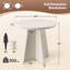 Table de salle à manger ronde moderne en béton de 80 cm de large avec pied central robuste
