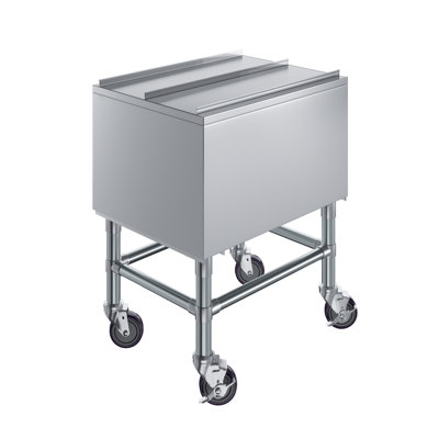 Amgood 18 in. x 24 in. Mobile Ice Bin With Sliding Lid
