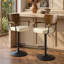 360° Swivel Upholstered Bar Stool, Set Of 2, Adjustable Height Counter Stools With Wood Back-2119366859