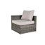 Ensemble de canapé d'extérieur 8 pièces, ensemble de conversation modulaire en forme de L en osier avec repose-pieds courbé et table en verre pour la piscine