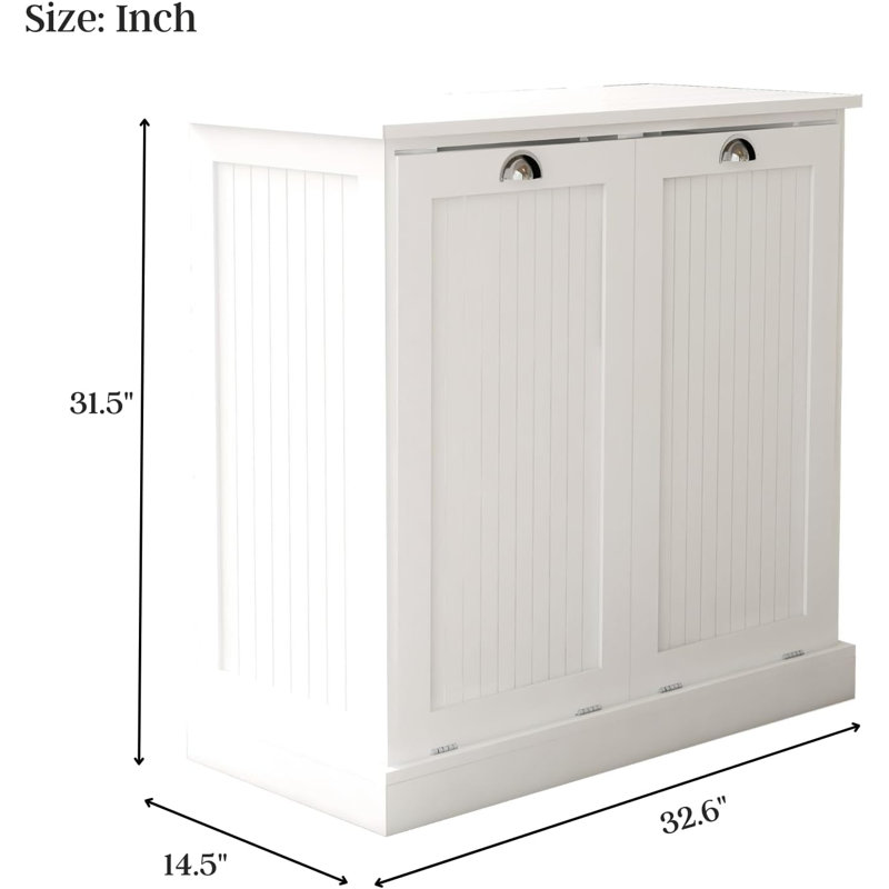 Tilted Laundry Sorting Cabinet