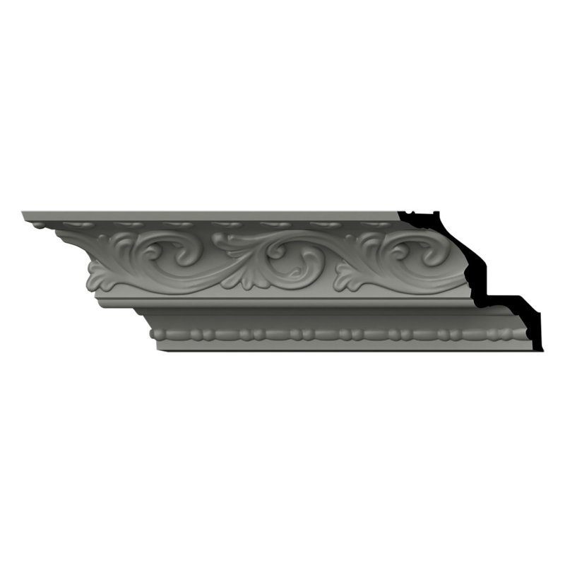 Madeline 96 in. Polyurethane Crown Moulding with Intricate Patterns