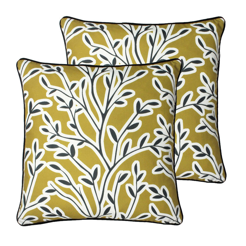 Floral Square Cushion, Honey