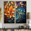 Art indien coloré et mystique Rangoli I - art mural multicolore